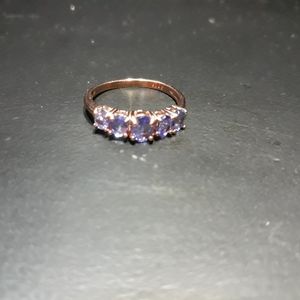 Natural Tanzanite 5 Stone Ring